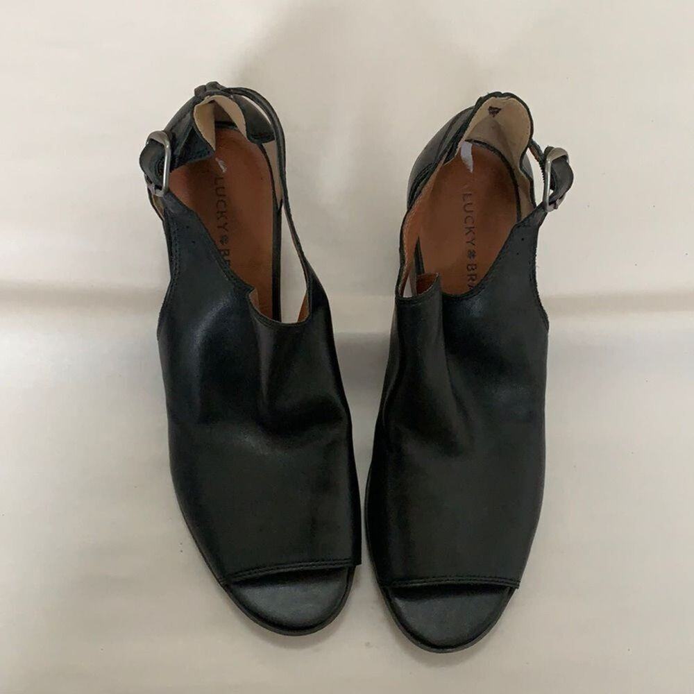 LUCKY BRAND LEATHER OPEN TOE SANDALS SZ 9 1/2